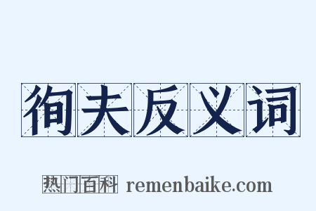 徇夫反义词是什么意思的图片